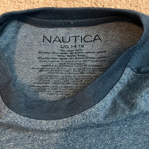 Nautica boys Blue long sleeve size L 14-16 NWOT - Picture 5 of 5